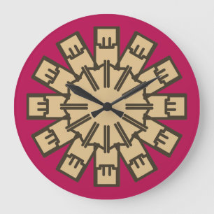 Relógio Grande Wall Clock, um elegante design clássico multicolor
