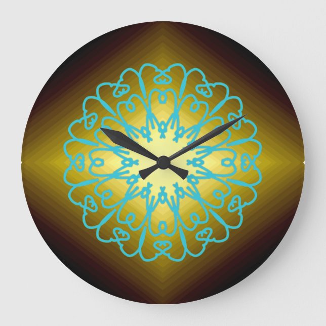 Relógio Grande Wall Clock, um elegante design clássico multicolor (Frente)