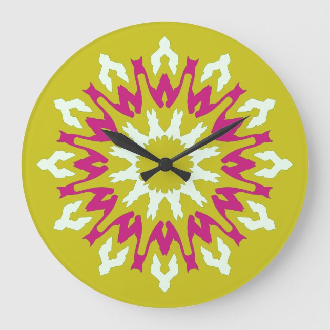 Relógio Grande Wall Clock, um elegante design clássico multicolor (Frente)