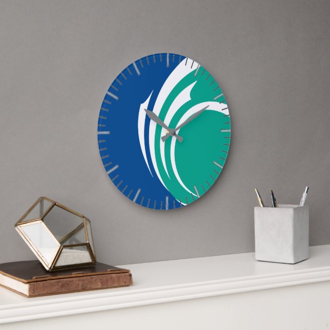 Relógio Grande Wall Clock with flag of Ottawa, Canada (Escritório)