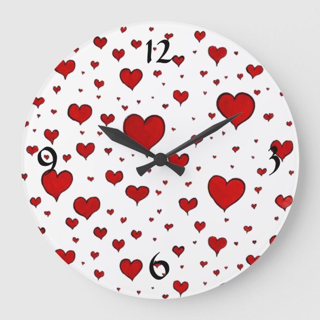 Relógio Grande Wall To Wall Love Wall Clock (Frente)