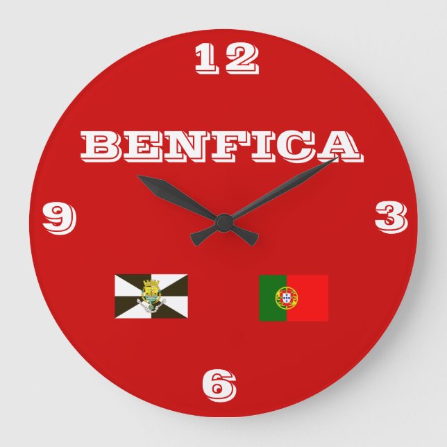 Relógio Grande Wallclock em Portugal Benfica (Frente)