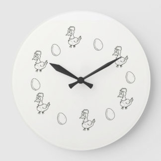 Relógio Grande Wanduhr! Das Huhn oder das Ei! Morra Küchenuhr!