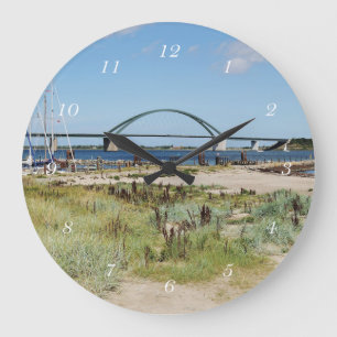 Relógio Grande Wanduhr Fehmarnsundbrücke e Fehmarnsund