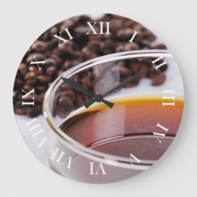 Relógio Grande Wanduhr mit Kaffeebohnen Motive 1 (Frente)