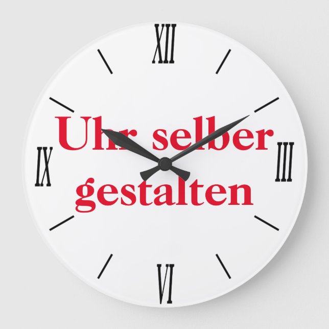 Relógio Grande Wanduhr selber gestalten (Frente)