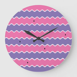 Relógio Grande Wavy Pattern Clock