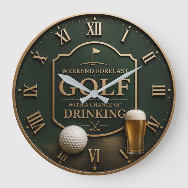 Relógio Grande Weekend Forecast Golf with a Chance of Drinking  (Frente)