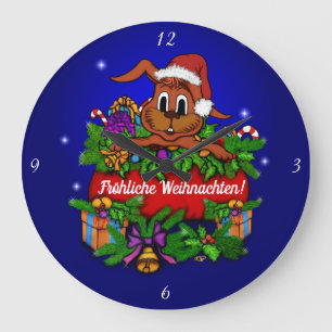 Relógio Grande Weihnachtskaninchen, Fröhliche Weihnachten!