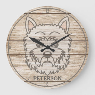 Relógio Grande West Highland White Terrier NAME