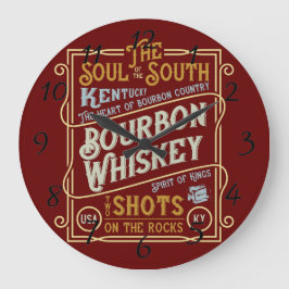 Relógio Grande Whiskey Home Decor Wall Clock