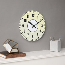 White & Black & Cream & Beige Clock with (Neutro)