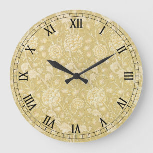 Relógio Grande Wild Tulips de William Morris, Vintage Flowers Art