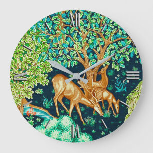 Relógio Grande William Morris Deer por um Impressão do Brook Tap