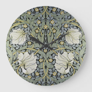 Relógio Grande William Morris - Design de Pimpernel Pattern