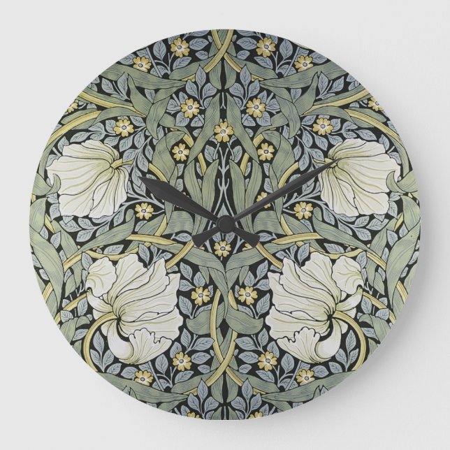 Relógio Grande William Morris - Pimpernel Pattern Design (Frente)