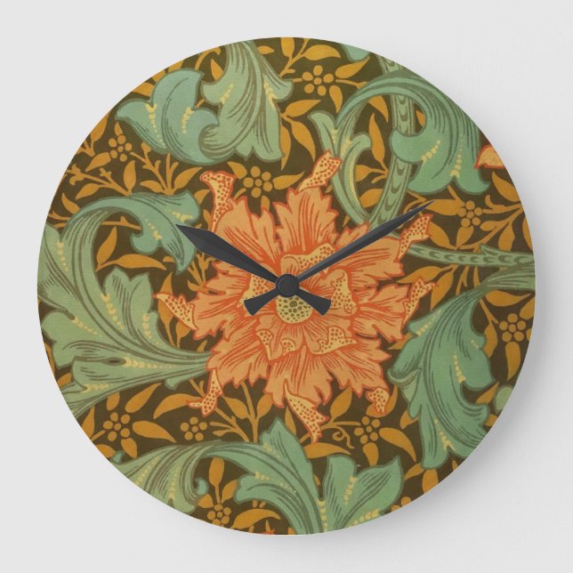 Relógio Grande William Morris Solteiro Stem Pattern Art Nouveau (Frente)