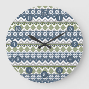 Relógio Grande Winter Sweater Clock