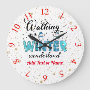 Relógio Grande Winter Wonderland Customize