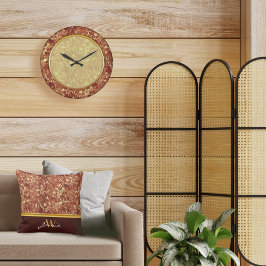 Relógio Grande Woodsy Brown Abstrato Cosmos Large