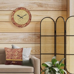 Relógio Grande Woodsy Brown Abstrato Cosmos Large