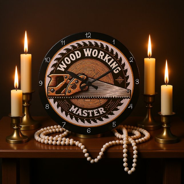 Relógio Grande Woodworking Master Saw Blade with Hand Saw (Criador carregado)