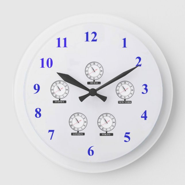 Relógio Grande World Wall Clock (Frente)