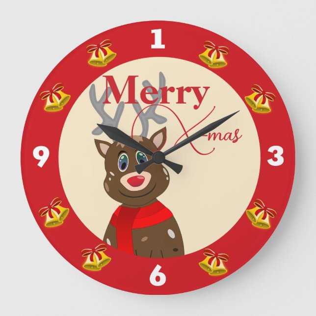 Relógio Grande X-mas com uma alegria (Frente)