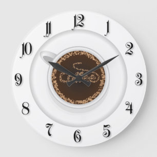 Relógio Grande Xícara de café