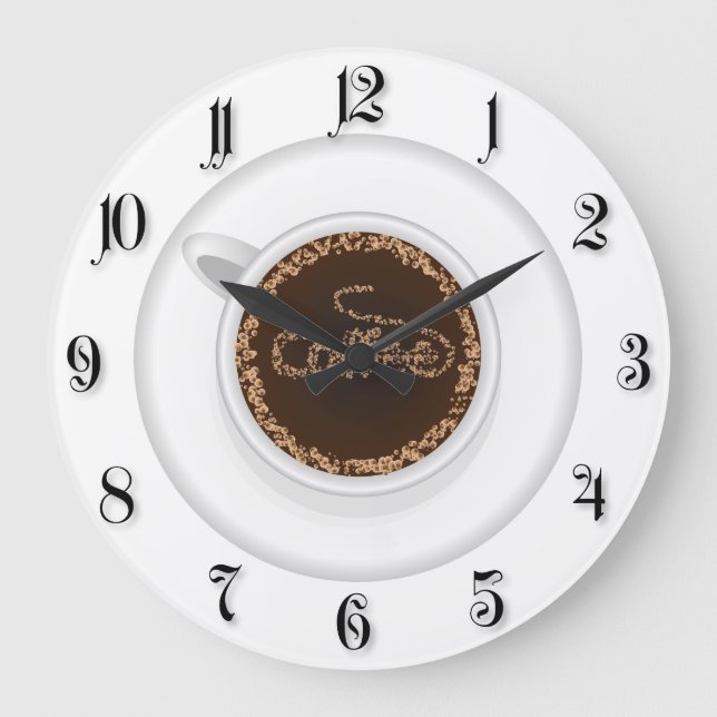 Relógio Grande Xícara de café (Frente)