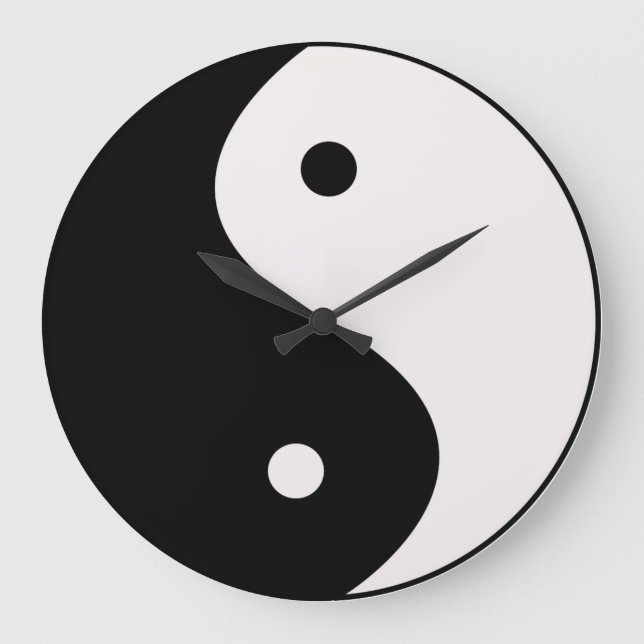 Relógio Grande Yin and Yang Wall Clock (Frente)