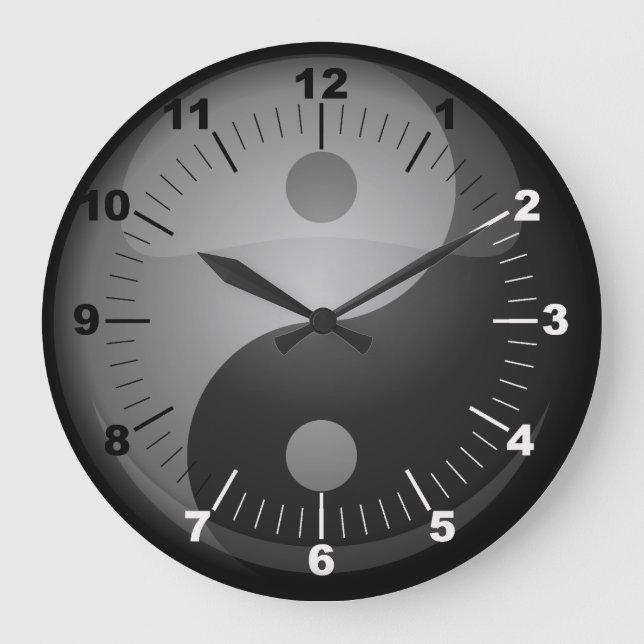 Relógio Grande Yin Yang (Frente)