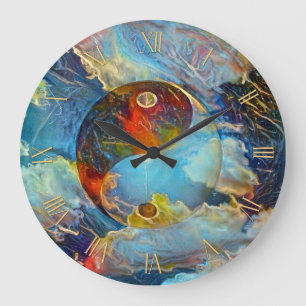 Relógio Grande Yin Yang