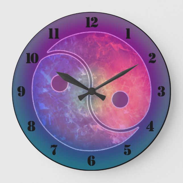 Relógio Grande Yin Yang Clock (Frente)