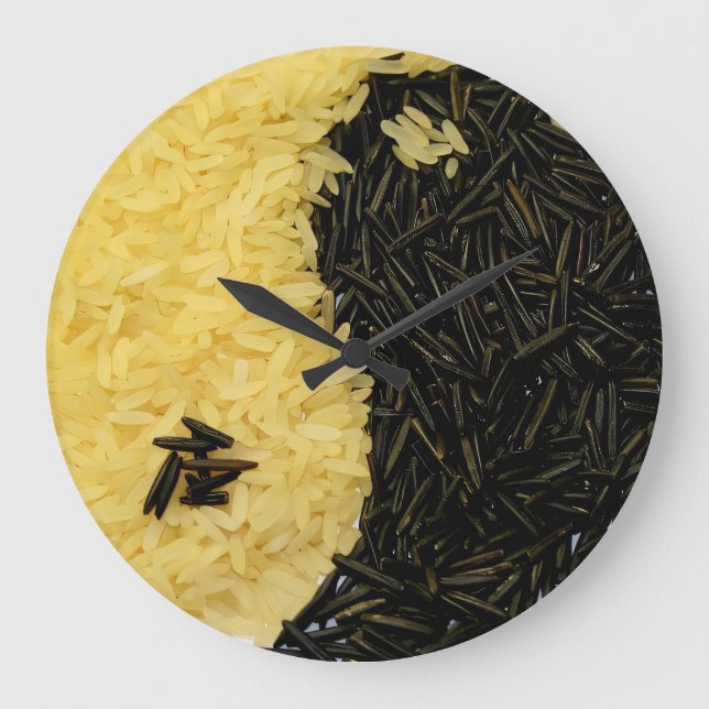 Relógio Grande Yin Yang Rice Kitchen Clock (Frente)