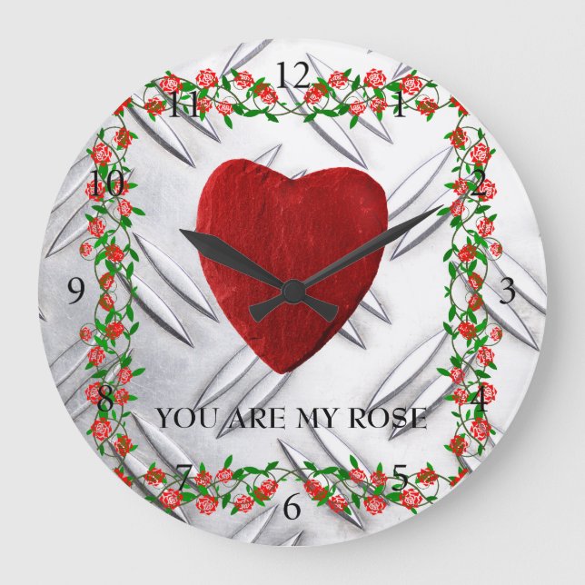 Relógio Grande You are my rose (Frente)