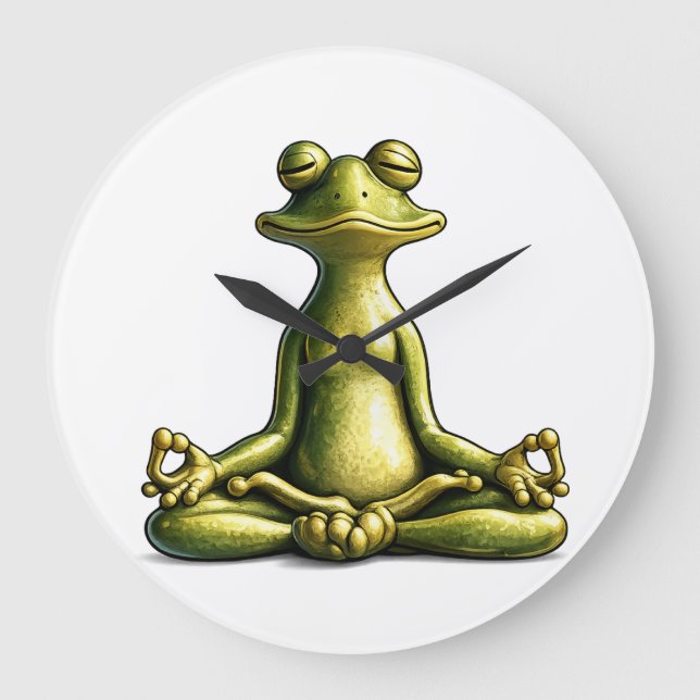 Relógio Grande Zen Frog (Frente)