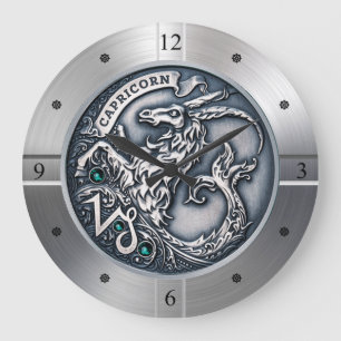 Relógio Grande Zodiac ~ Capricórnio ~ Celestial ~ Astrologia Ocid