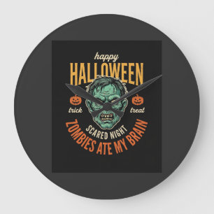 Relógio Grande Zumbis do Halloween Comeram Meu Cérebro