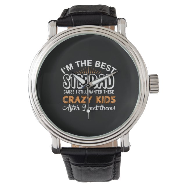 Relógio Grandfather Gift | I Am The Best Step Dad (Frente)