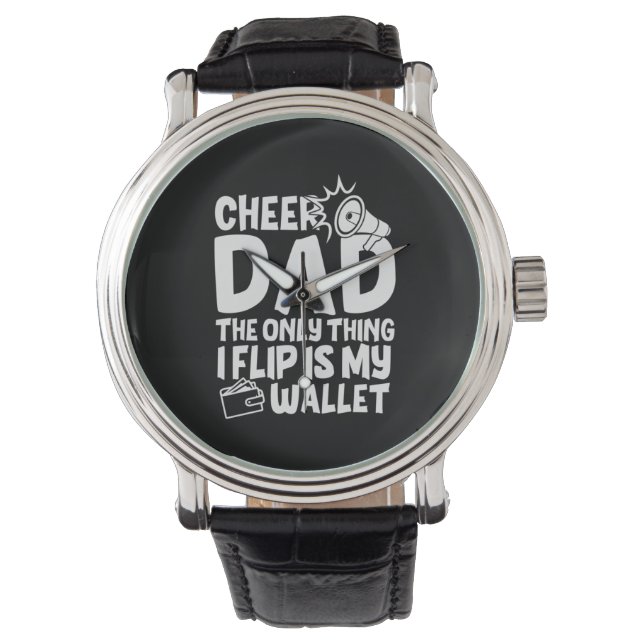 Relógio Grandfather Quotes | Cheer Dad The Only Thing (Frente)