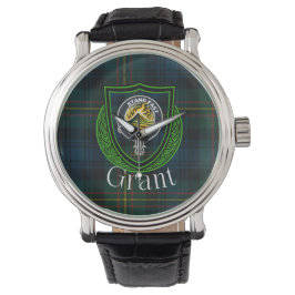 Relógio Grant Scottish Clan Tartan & Crest