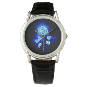 Relógio Gravação de Rosa Azul