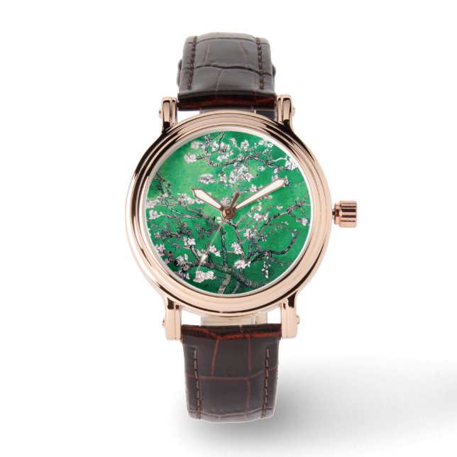 Relógio Green Van Gogh Almond Blossoms (Frente)