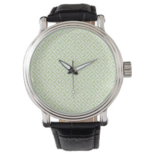 Relógio Green & White Greece Key Watch