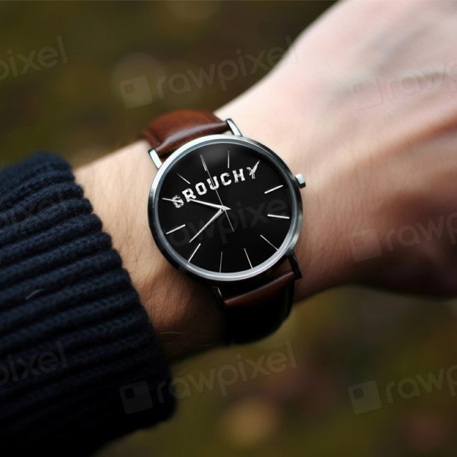 Relógio Grouchy Mood Funny Quote Watch (Criador carregado)