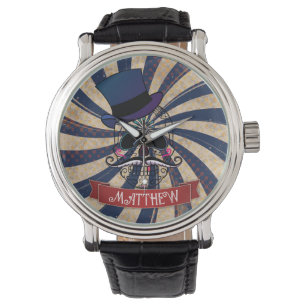 Relógio Grunge Circus Sugar Skull Domador Personalizado