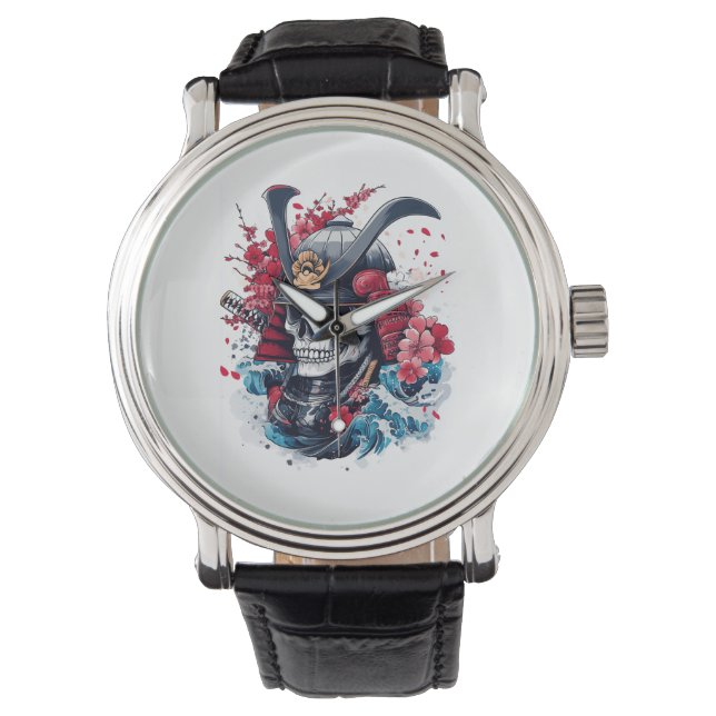 Relógio Guerreiro Samurai Caveira (Frente)