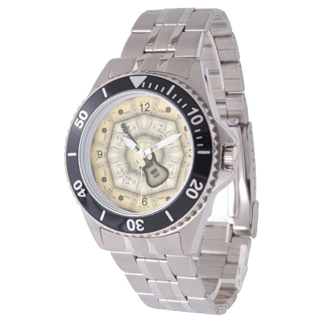 Relógio Guitarra Elétrica ~ Design Musical Estranho ~ Únic (Angular)