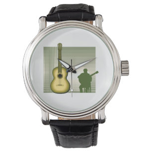 Relógio guitarrista acústico que senta yellow.png